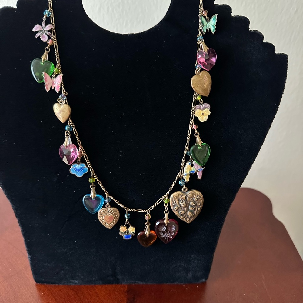 Colorful Heart Charm Necklace